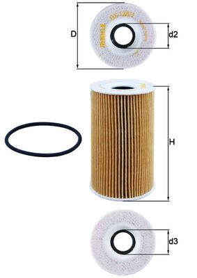 Mahle Oil Filter OX128/1D
