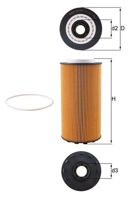 Mahle Oil Filter - Element OX1293D
