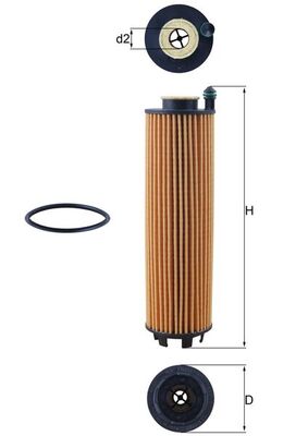 Mahle Oil Filter - Element OX1301D