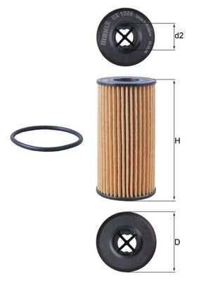 Mahle Oil Filter - Element OX1308D