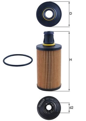 Mahle Oil Filter - Element OX1338D