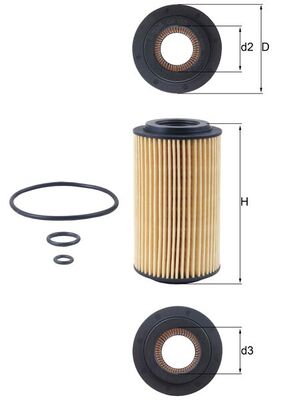 Mahle Oil Filter OX153D3
