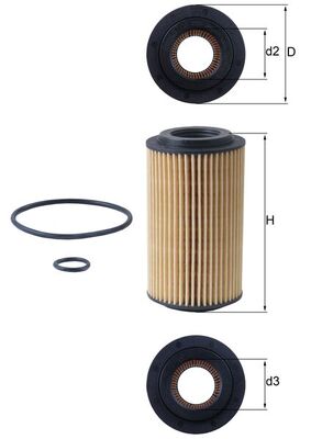Mahle Oil Filter - Element OX153D4