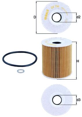 Mahle Oil Filter - Element OX156D