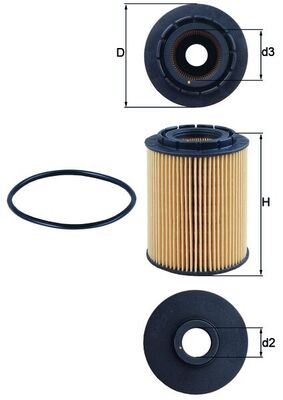 Mahle Oil Filter - Element OX160D