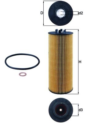 Mahle Oil Filter - Element OX164D