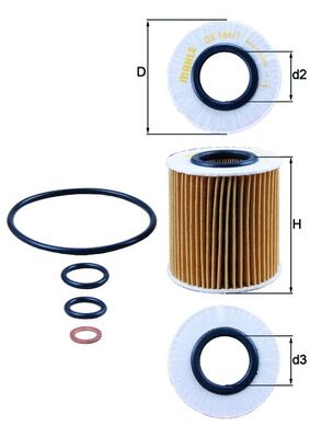 Mahle Oil Filter OX166/1D