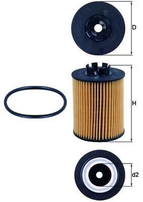 Mahle Oil Filter OX173/2D