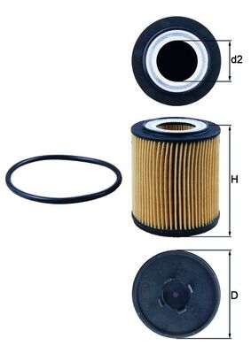 Mahle Oil Filter - Element OX182D