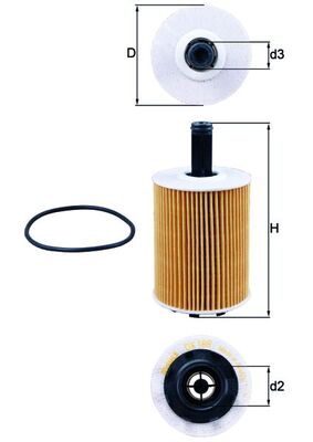 Mahle Oil Filter OX188D
