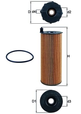 Mahle Oil Filter OX196/1D1