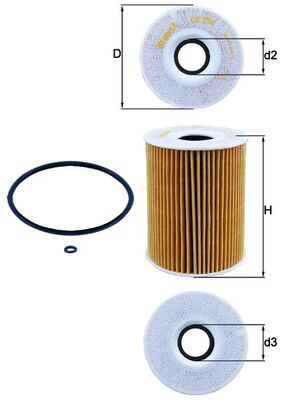 Mahle Oil Filter - Element OX254D1