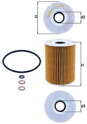 Mahle Oil Filter - Element OX254D2