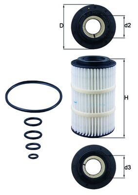 Mahle Oil Filter OX345/7D