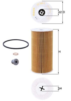 Mahle Oil Filter - Element OX365/1D