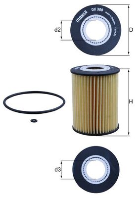 Mahle Oil Filter OX380D
