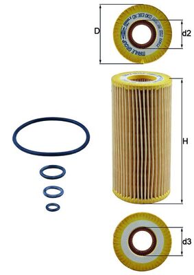 Mahle Oil Filter - Element OX383D
