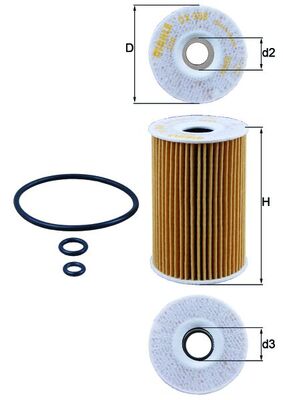 Mahle Oil Filter OX388D