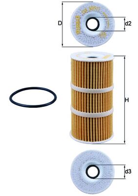 Mahle Oil Filter OX389/1D