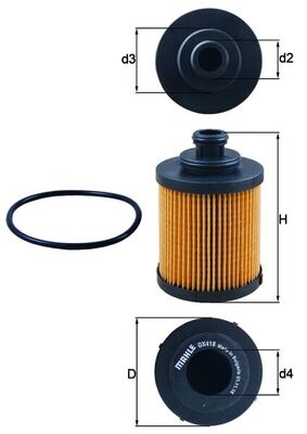 Mahle Oil Filter OX418D