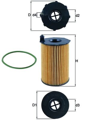 Mahle Oil Filter OX420D