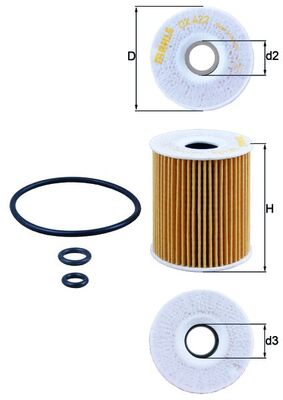 Mahle Oil Filter OX422D