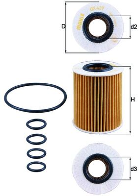 Mahle Oil Filter OX437D