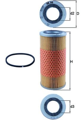 Mahle Oil Filter OX50D