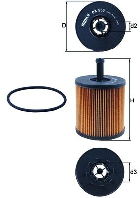 Mahle Oil Filter - Element OX556D