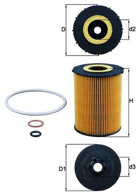 Mahle Oil Filter - Element OX636D