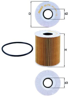 Mahle Oil Filter OX776D