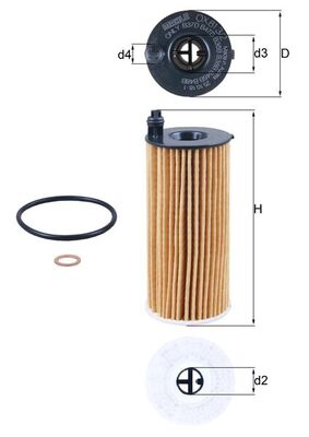 Mahle Oil Filter OX813/2D