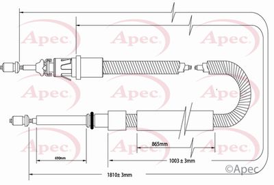 APEC Brake Cable CAB1551