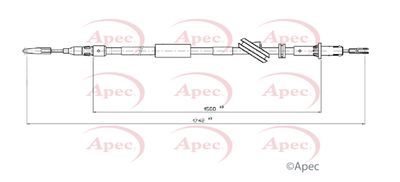 APEC Brake Cable Right CAB1747