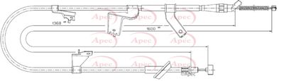 APEC Brake Cable Rear/Left CAB1781