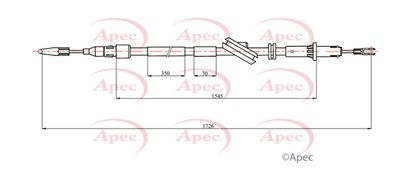 APEC Brake Cable Left CAB1748