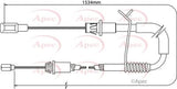 APEC Brake Cable CAB1189