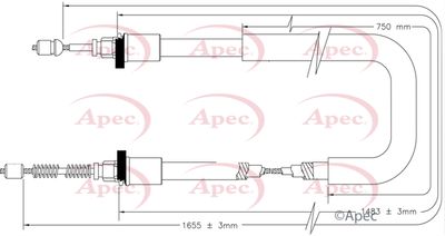 APEC Brake Cable CAB1616