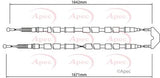 APEC Brake Cable CAB1459