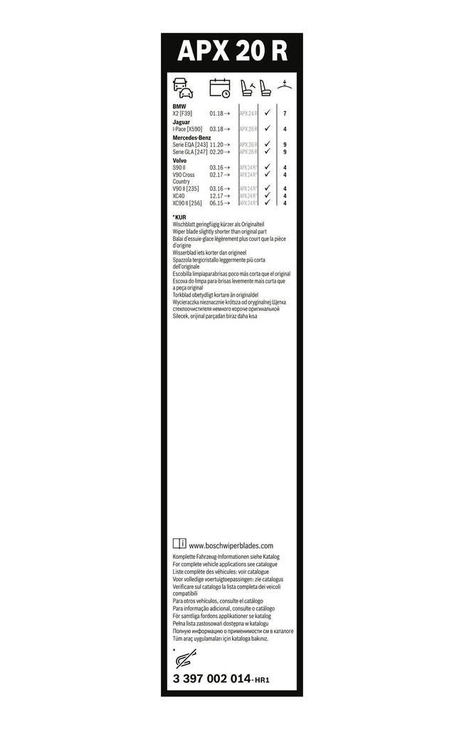 Bosch Aerotwin Plus Flat Blade Apx 500 3397002014