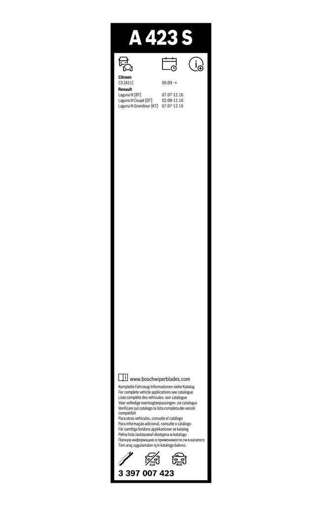 Bosch Aerotwin Flat Blade Set 650/400 3397007423