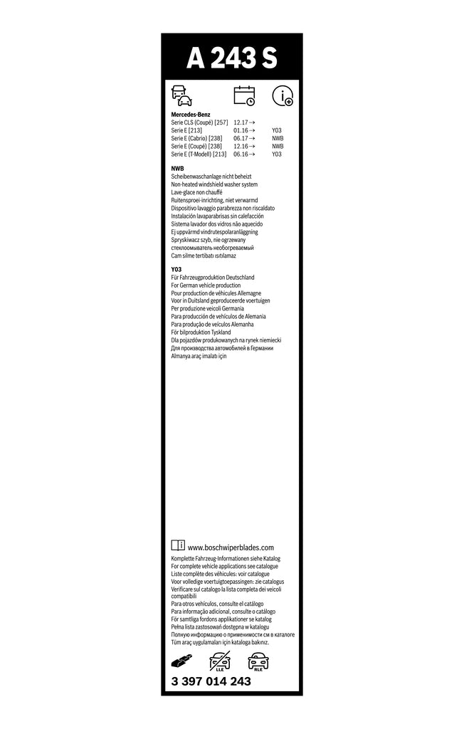 Bosch Aerotwin Flat Blade Set 600/550 3397014243
