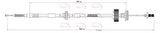 APEC Brake Cable Rear/Left CAB1790