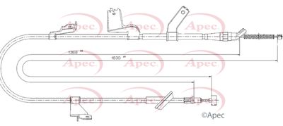APEC Brake Cable Rear/Right CAB1782