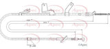 APEC Brake Cable Rear/Right CAB1782