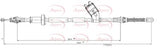 APEC Brake Cable Rear/Left CAB1777