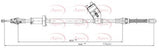 APEC Brake Cable Rear/Right CAB1778
