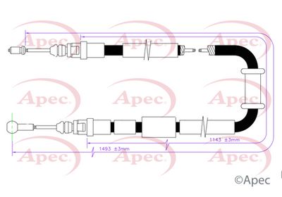APEC Brake Cable Rear CAB1755