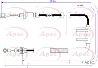 APEC Brake Cable CAB1224