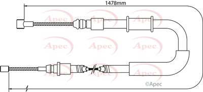 APEC Brake Cable CAB1072